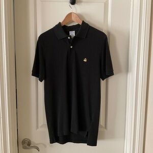 Brooks Brothers, Polo Shirt, Black, Medium, Slim, 100% Cotton
